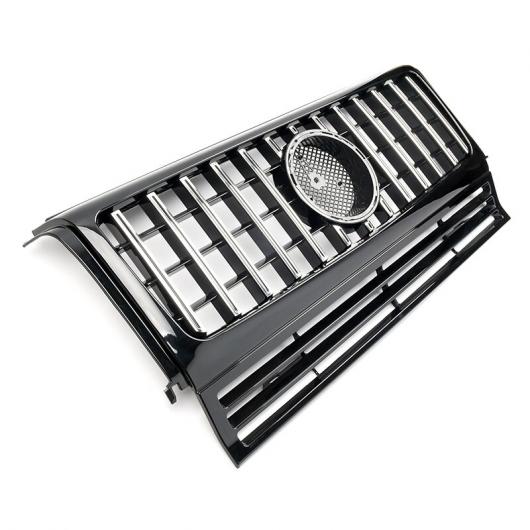W463 フロント グリル 適用: メルセデス・ベンツ Gクラス W463 2009-2017 フロント バンパー ミドル グリル ブラック・シルバー AL-NN-5364 AL_3