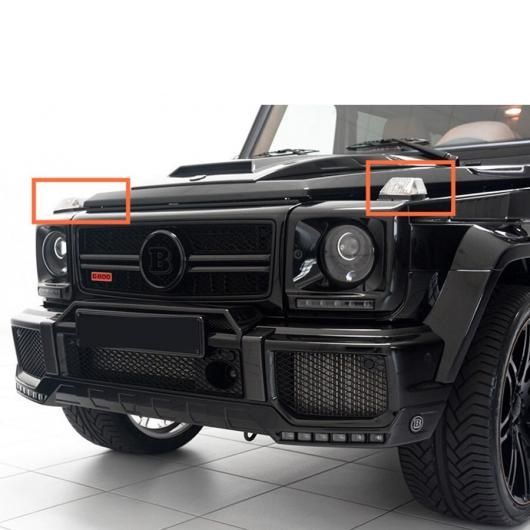 Gクラス W463 LED シグナル ライト 適用: G55 G63 G65 G350 G400 フロント チューニング ランプ デイライト ワーニング ライト 2018 スタイル シルバー・2018 スタイル ブラック AL-NN-5566 AL_2