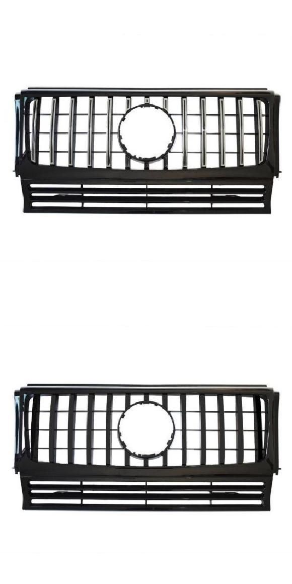適用: メルセデス・ベンツ W463 フロント バンパー Gクラス G350D G500 G55 G63 GT レーシング グリル 1990-2018 シルバー 適用: 19902018・ブラック 適用: 19902018 AL-NN-5584 AL