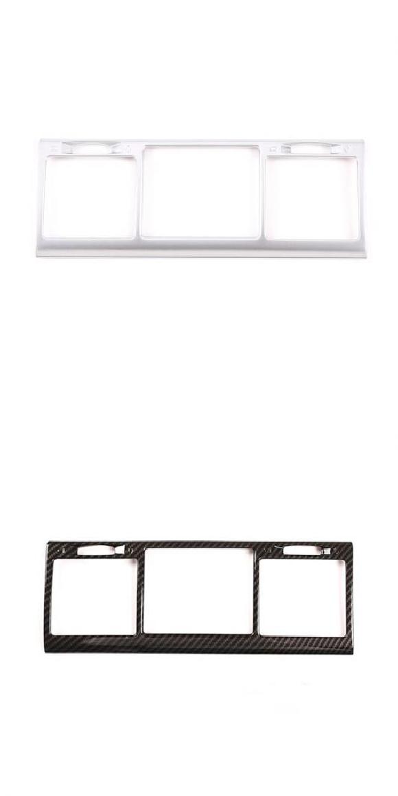 適用: メルセデス・ベンツ Gクラス W463 G500 G55 2004-2011 ABS カーボンファイバー セントラル エアコン 通気口 フレーム トリム アクセサリー シルバー・カーボン調 AL-NN-5723 AL