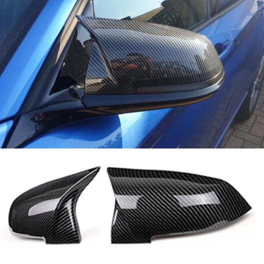 2ピース バックミラー ミラー カバー キャップ カーボン ブラック 適用: BMWシリーズ 1 2 3 4 X M 220i 328i 420I F20 F21 F22 F23 F30 F32 F33 F36 X1 カーボンファイバー パターン AL-NN-5923 AL_3