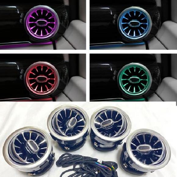 Vクラス W447 ライト 64色 同期 装飾 ランプ 適用: メルセデス・ベンツ V260 通気口 タービン ノズル 通気口 3 色・64 色 AL-NN-6043 AL
