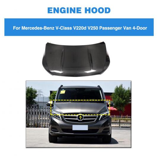 ドライ カーボンファイバー エンジン フード 適用: メルセデス・ベンツ V クラス W447 VITO 市販車 エディション ドライ 2015-2019 ドライ カーボン ボンネット カバー AL-NN-6137 AL