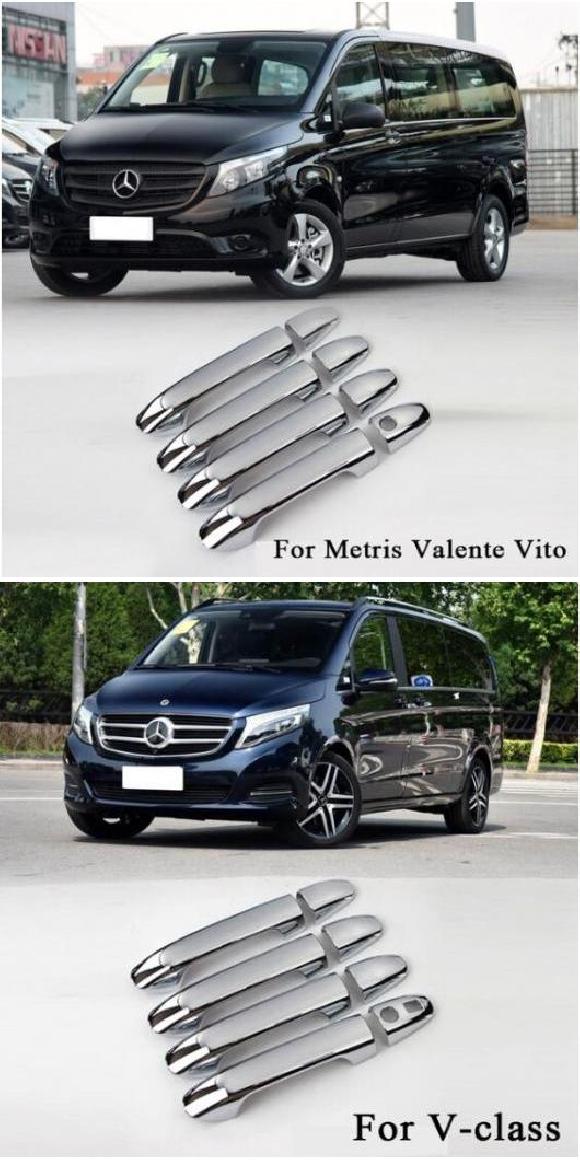 クローム サイド ドア ハンドル プロテクター カバー トリム 適用: メルセデス・ベンツ VITO メトリス VALENTE Vクラス 2014-2018 W447 アクセサリー VITO・Vクラス AL-NN-6189 AL