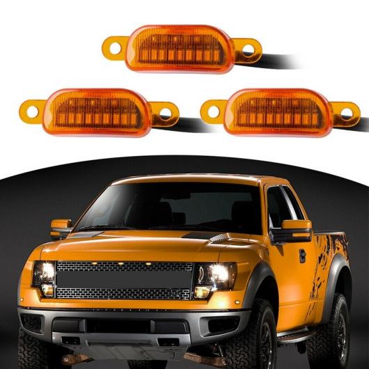 3ピース バンパー グリル アンバー LED ライト 適用: フォード/FORD F-150 F150 2014-2019 AL-NN-8655 ALの通販は