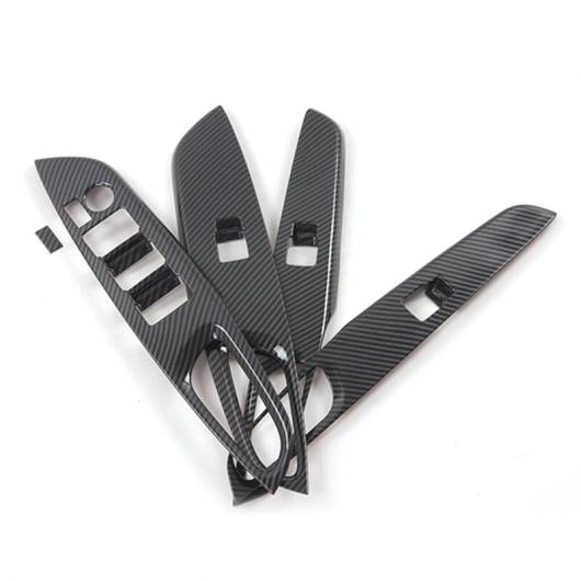 適用: トヨタ ヴィオス 2019 2020 カーボン ファイバー ドア ウインドウ ガラス リフト コントロール スイッチ パネル カバー トリム アクセサリー AL-NN-8742 AL