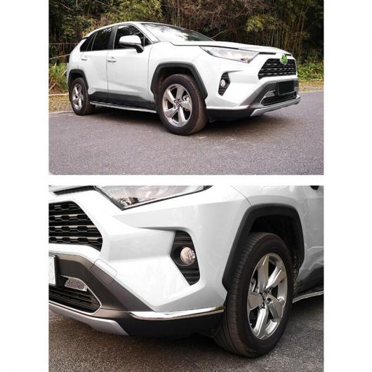 ステンレス スチール サイド バンパー トリム 適用: トヨタ RAV4 2019-2020 バンパー リップ コーナー スプリッター ストリップ プロテクター カバー フロント AL-NN-8762 AL_4