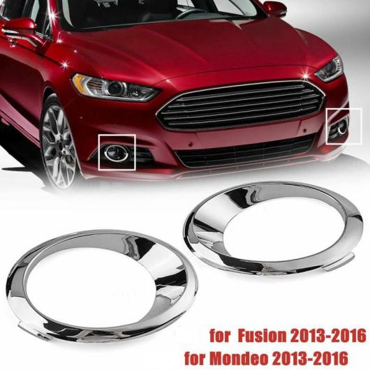 適用: フォード/FORD フュージョン モンデオ 2013-2016 クローム フロント フォグライト カバー ベゼル トリム リング LH＆RHペア シルバー AL-NN-9204 AL 6,312円