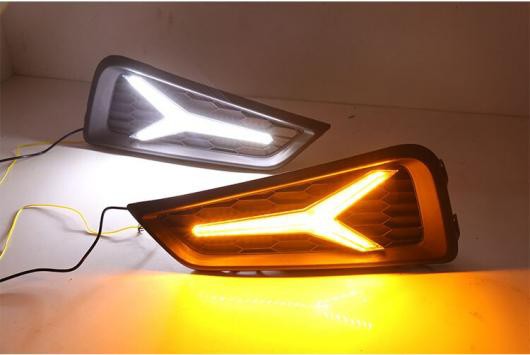 バンパー ヘッドライト 適用: シティ デイタイム ライト 2015-2019 DRL LED ヘッドランプ フォグ ホワイト イエロー ホンダ シティ 2015-