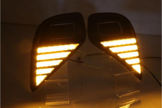 ビデオ バンパー ヘッドライト クルーガー ハイランダー デイタイム ライト 2020-2021 DRL LED ヘッドランプ フォグ ホワイト イエロー トヨタ ハイランダー 2020-2021 AL-OO-0042 AL_4