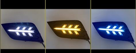 バンパー セントラ ヘッドライト 適用: シルフ デイタイム ライト 2016-2018 DRL LED ヘッドランプ フォグ ホワイト イエロー ブルー 日産 シルフ 2016-2018 セントラ AL-OO-0235 AL_3