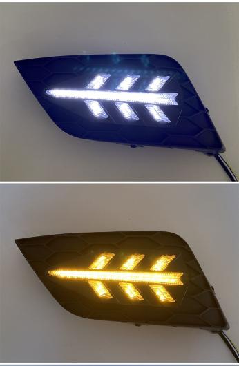 バンパー セントラ ヘッドライト 適用: シルフ デイタイム ライト 2016-2018 DRL LED ヘッドランプ フォグ ホワイト イエロー ブルー 日産 シルフ 2016-2018 セントラ AL-OO-0235 AL_4