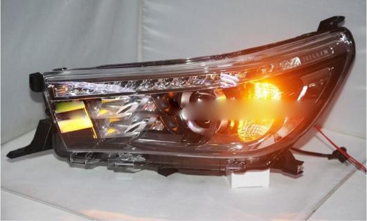 2ピース 適用: ハイラックス ヘッドライト 2015 2016 2017 2018 レボ ヴィーゴ DRL BI キセノン レンズ ハイ ロー ビーム タイプ001 トヨタ ヴィーゴ ハイラックス HID バラストなし AL-OO-0340 AL_2