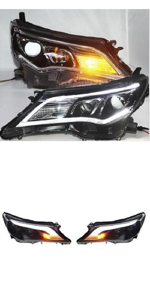 2ピース 適用: ヘッド ランプ RAV4 ヘッドライト 2013 2014 2015 DRL LED ライト HID BI キセノン レンズ モデル1・モデル2 トヨタ RAV4 HID キセノン バラスト AL-OO-0346 AL
