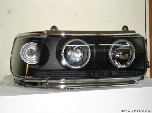 1ペア プラド 4500 LC80 FJ80 LED エンジェルアイ ヘッドライト 1990 ホワイト インナー 2ピース・ブラック インナー 2ピース トヨタ クルーザー プラド 1990-1997 LC80 AL-OO-0353 AL_2