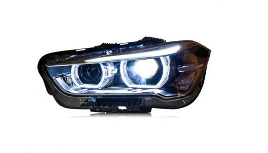 2ピース 適用: X1 2016-2018 ヘッドライト F48 E84 ヘッド ランプ オート LED DRL HI/LO ビーム HID キセノン BI ヘッドライト 2ピース BMW F48 E84 X1 2016-2018 バルブなし AL-OO-0390 ALの通販は