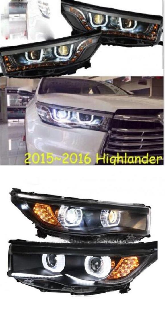 2ピース チューニング ヘッド ランプ 適用: ハイランダー 2015 2016 2017 ヘッドライト HID バルブ LED モデル1・モデル2 トヨタ ハイランダー HID キセノン バラスト AL-OO-0416 AL