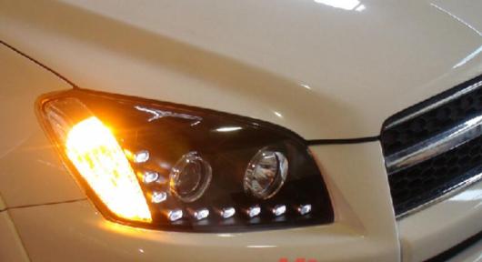 2ピース バンパー ランプ 適用: ヘッド RAV4 ヘッドライト 2009 2010 2011 2012 DRL LED ライト HID BI キセノン レンズ モデル1 トヨタ RAV4 HID キセノン バラスト AL-OO-0421 AL_3