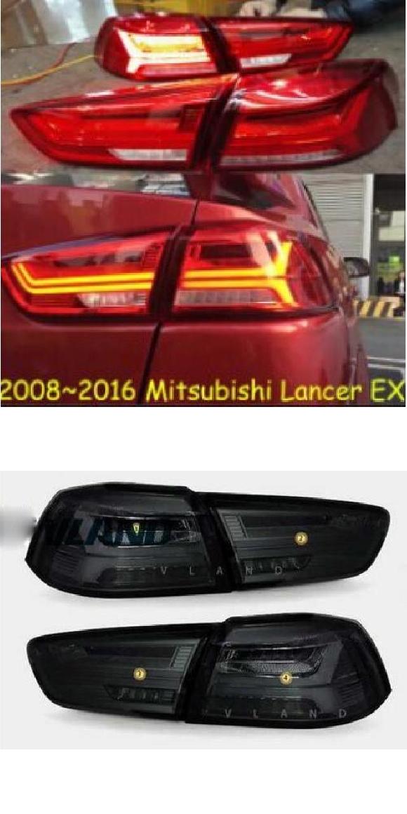 ヘッド ランプ 適用: ランサー ヘッドライト EX 2008-2015 テールライト DRL H7 D2H HID レッド テールライト・ブラック テールライト 三菱 ランサー EX 2008-2015 AL-OO-0457 AL