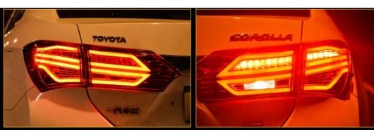 1セット バンパー ランプ テール ライト 適用: カローラ テールライト 2014 2015 2016 LED フォグ リア レッド ホワイト〜ティーカラー トヨタ カローラ 2011-2013 AL-OO-0517 AL_2