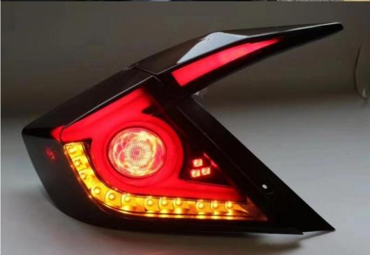 ビデオ ディスプレイ テール ライト 適用: シビック テールライト LED DRL ランニング フォグライト リア スモーク ブラック レッド ホンダ シビック 2014-2016 1セット 4ピース AL-OO-0523 AL_3