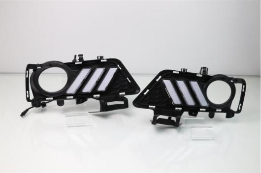 1セット LED デイタイム ランニング ライト 適用: BMW F30 318i 320i 325i 2016-2019 フロント フォグランプ DRL ホワイト イエロー ターン BMW F30 2016-2019 318i 325i 320i AL-OO-0578 AL_2