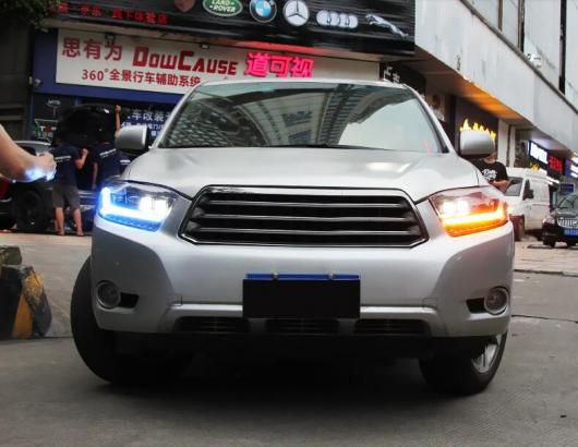 バンパー ヘッド ライト 適用: トヨタ ハイランダー 2008-2011 LED DRL デイタイム ホワイト イエローブルー・ホワイト イエロー トヨタ ハイランダー 2008-2011 AL-OO-0677 AL_2