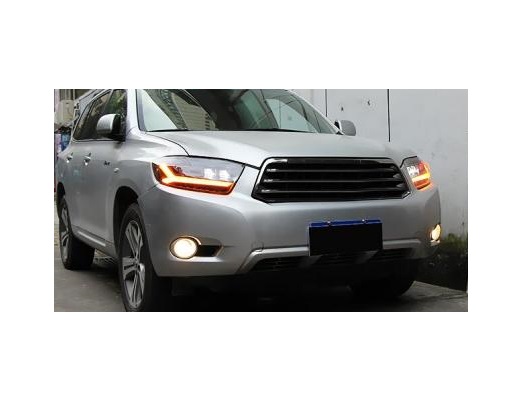 バンパー ヘッド ライト 適用: トヨタ ハイランダー 2008-2011 LED DRL デイタイム ホワイト イエローブルー・ホワイト イエロー トヨタ ハイランダー 2008-2011 AL-OO-0677 AL_3