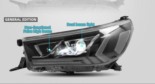 2015-2019 バンパー ヘッド ライト 適用: レボ ハイラックス ヴィーゴ ヘッドライト LED DRL HID キセノン フォグ ヘッドランプ タイプ001 トヨタ ヴィーゴ レボ 2015-2019 LED AL-OO-0719 AL_3