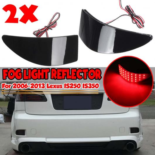 スモーク 2ピース LED テール リア バンパー リフレクター ライト LED フォグ ライト ランプ LED リフレクター 適用: レクサス IS250 IS350 2006-2013 AL-OO-0836 AL