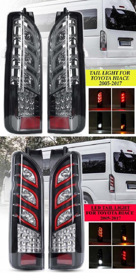 ペア リア テール ブレーキ ライト ウインカー ランプ 適用: トヨタ ハイエース LED 2005-2019 スモーク クローム スモーク・クリア AL-OO-0850 AL
