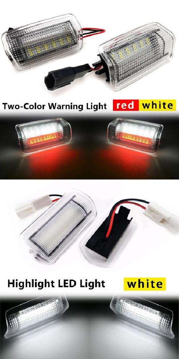 LED ドア カーテシー ライト 適用: トヨタ プリウス シエナ エスティマ ウィッシュ タンドラ カムリ GT86 オーリオン アヴァロン セコイア レッド フラッシュ・ホワイト AL-OO-0983 ALライト・ランプ