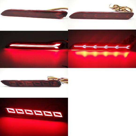 LED リア バンパー リフレクター ブレーキ ランプ 適用: トヨタ RAV4 ハリアー シエナ EZ アルファード アイゴ マーク X レクサス ブラック カバー〜モデル E 2ファンクション AL-OO-1004 AL