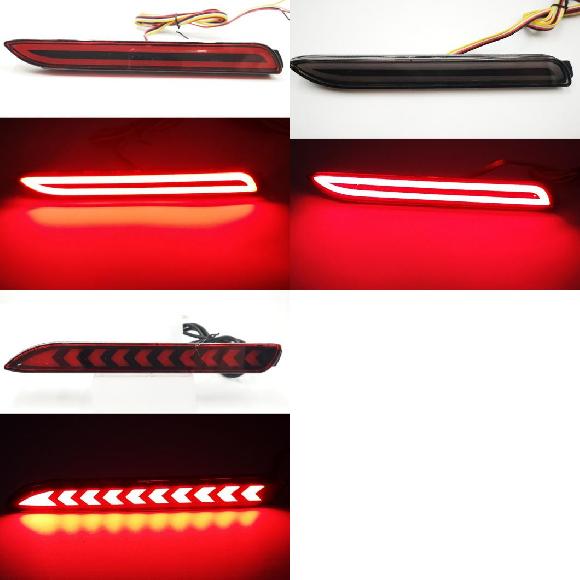 LED リア バンパー リフレクター ブレーキ ランプ 適用: トヨタ RAV4 ハリアー シエナ EZ アルファード アイゴ マーク X レクサス IS-F レッド カバー〜モデル E 3ファンクション AL-OO-1004 AL