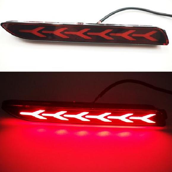 2ピース LED リア バンパー リフレクター テール ブレーキ ライト 適用: トヨタ RAV4 ハリアー シエナ EZ アルファード マーク X レクサス IS-F モデル D 2ファンクション・3ファンクション AL-OO-1008 AL