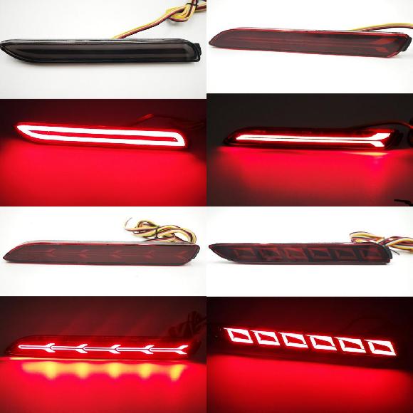 2ピース LED リア バンパー リフレクター テール ブレーキ ライト 適用: トヨタ RAV4 ハリアー シエナ EZ アルファード マーク X レクサス モデル B〜モデル G 2ファンクション AL-OO-1010 AL