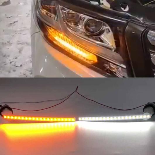 1ペア ダイナミック ターンシグナルライト LED DRL デイタイム ランニング ライト 適用: トヨタ アルファード 15-18〜ヴェルファイア20 カット必要 ホワイト イエロー AL-OO-1020 ALの通販は
