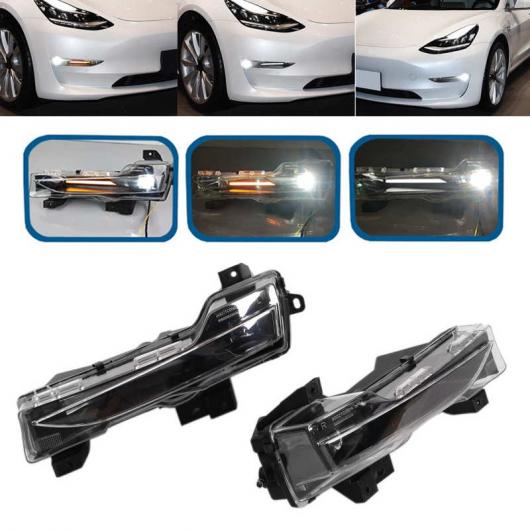 2ピース LED デイタイムランニングライト 適用: テスラ/TESLA モデル 3 2019 2020 2021 AL-OO-1069 AL