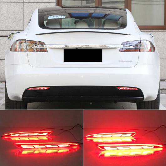 2ピース LED リア ライト 適用: テスラ/TESLA モデル S 2012-2019 2020 2021 ウインカー リフレクター バンパー ランプ ブレーキ ライト 3 ファンクション AL-OO-1091 ALの通販は