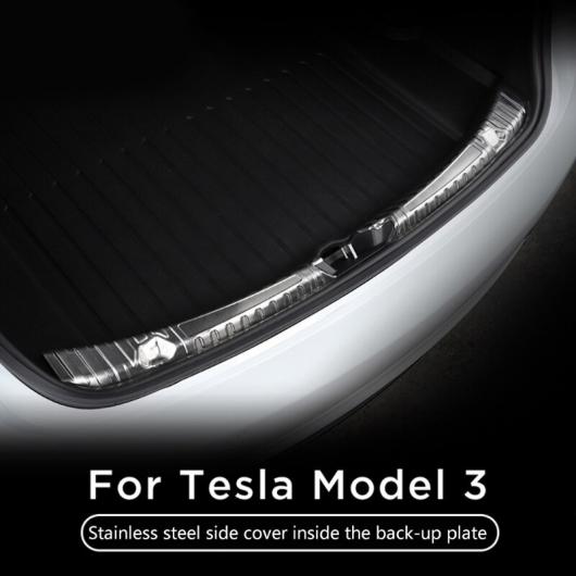 ステンレス スチール トランク インナー ガード 適用: テスラ/TESLA モデル 3 2017-2020 インナー リア バンパー ガード プレート カバー トリム シルバー AL-OO-1297 ALの通販は