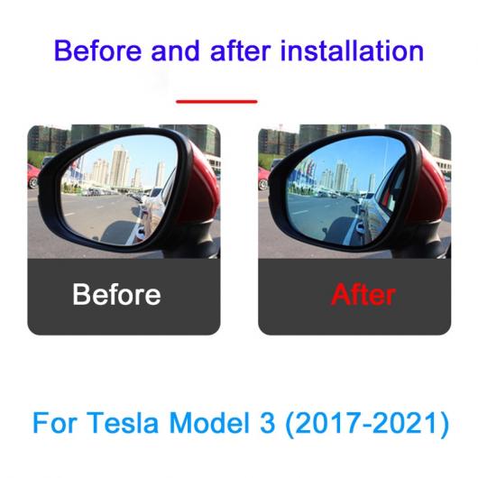 適用: テスラ/TESLA モデル 3 ミラー ウインドウ 防眩 バックミラー ミラー 保護 防水 防雨 アンチ フォグ HD ブルー ライト レンズ アンチグレア ブルー レンズ AL-OO-1318 AL_2