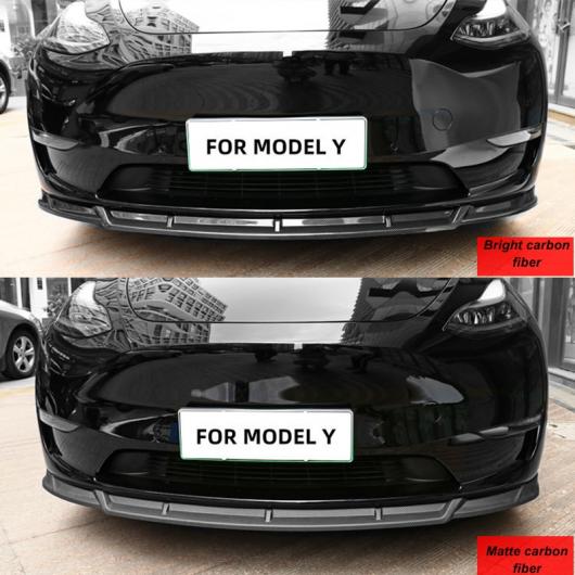 適用: テスラ/TESLA モデル Y 2020-2021 フロント リップ ラージ サラウンド フロント シャベル アンチ-衝突 スポイラー プロテクター 装飾 アクセサリー ブラック AL-OO-1348 AL_3