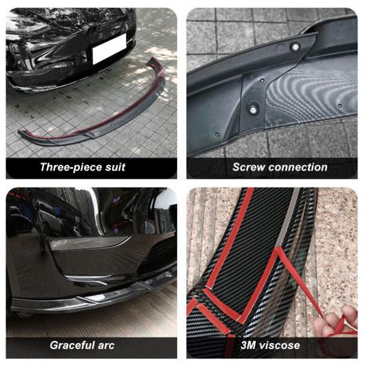 適用: テスラ/TESLA モデル Y 2020-2021 フロント リップ ラージ サラウンド フロント シャベル アンチ-衝突 スポイラー プロテクター 装飾 アクセサリー ブラック AL-OO-1348 AL_4