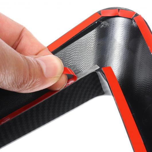 2ピース 適用: テスラ/TESLA モデル 3 マット カーボンファイバー フロント バンパー スプリッタ カナード フォグランプ カバー ブラック AL-OO-1367 AL