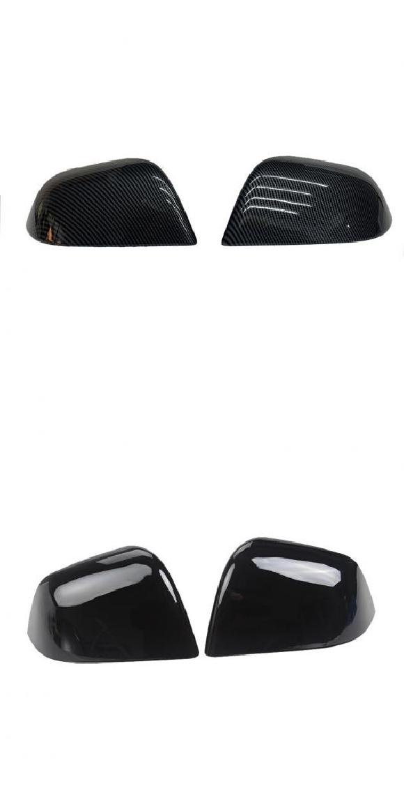 2ピース ドア バックミラー ミラー カバー 適用: テスラ/TESLA モデル 3 モデル Y 2021 2022 ABS カーボンファイバー サイド モデル 3 カーボンファイバー・モデル Y ブラック AL-OO-1582 AL