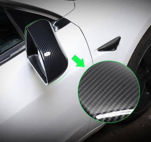 バックミラー ミラー カバー サイド 適用: テスラ/TESLA モデル 3 2017-2022 バックミラー ミラー カバー ABS 2ピースモデル 3 2021 モデル3 カーボン調 AL-OO-1604 AL_3