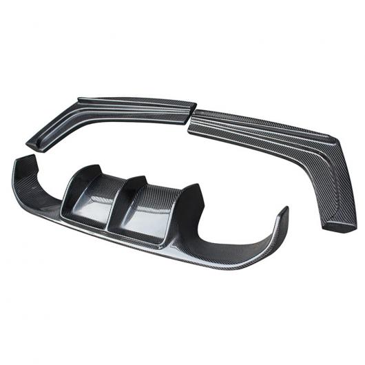 V タイプ カーボンファイバー/FRP リア バンパー リップ ディフューザー 適用: BMW 3シリーズ F30 F35 320i 325i 330i AN GG M3 カーボンファイバー GG・カーボンファイバー AN AL-OO-1895 AL_3