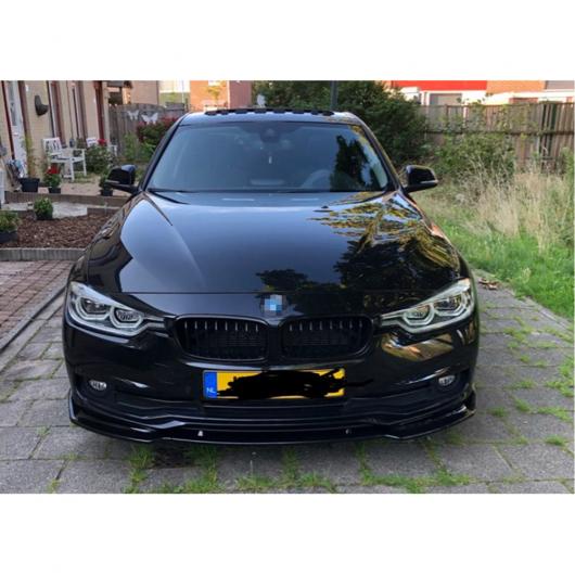 F30 3セクション スプリット ABS フロント リップ シャベル チン スポイラー バンパー ディフューザー 適用: BMW 3シリーズ F35 320LI スの通販は