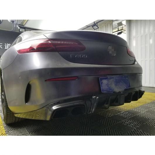 W238 E クラス クーペ リアル カーボンファイバー リア ディフューザー バンパー リップ LED ライト ステンレス スチール エキゾースト パイプ 適用: メルセデス ベンツ カーボン AL-OO-2132 AL_5