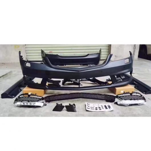 W221 S65 ボディ キット 未塗装 PP 素材 フロント リア バンパー サイド スカート グリル 適用: ベンツ W221 S クラス 07-13 未塗装 AL-OO-2359 AL